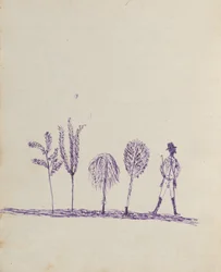 Pessoas Kwatkwat - (Squatter e árvores) Sketchbook principalmente de atividades de aborígenes e brancos